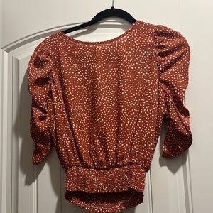 Polka dot dress top. Size small